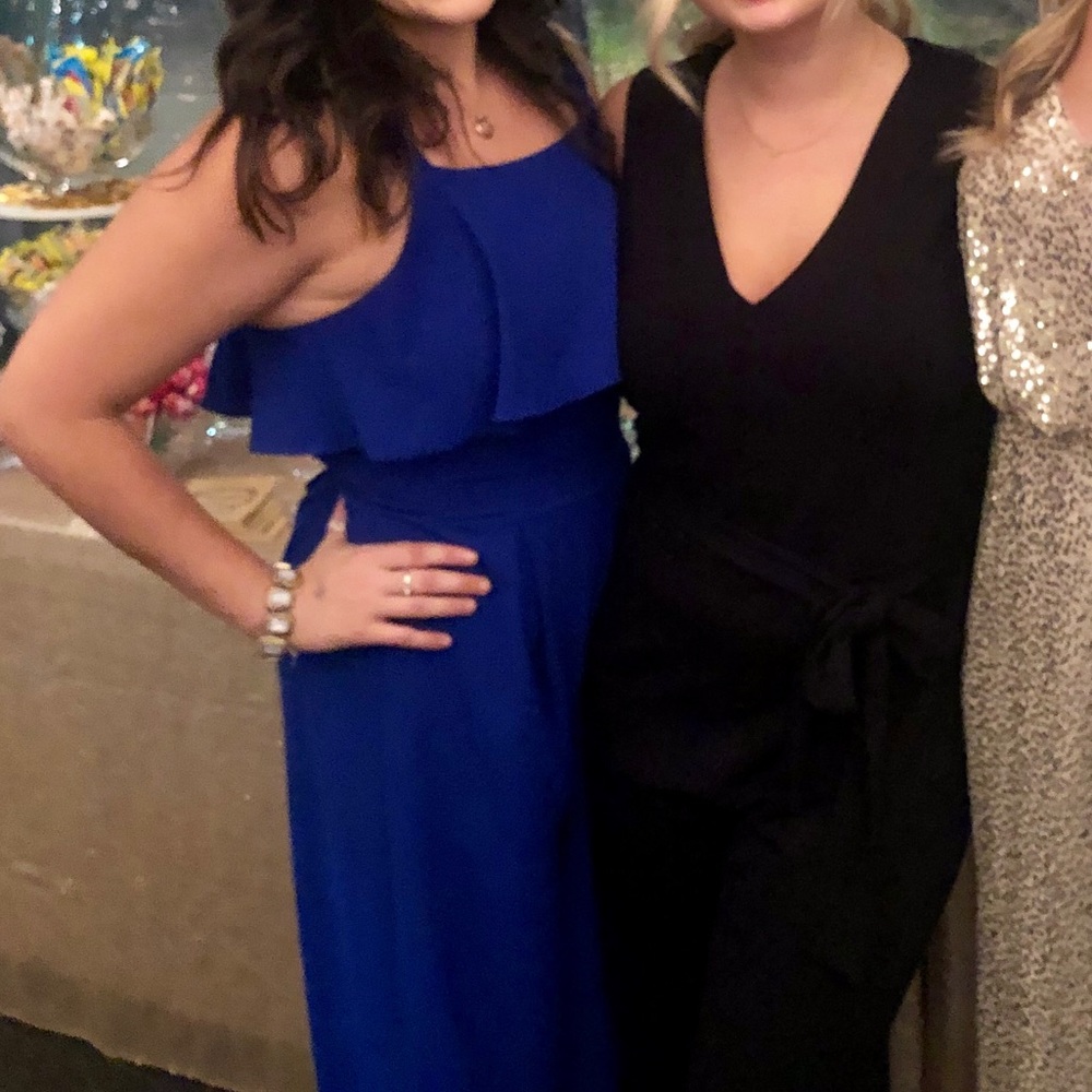 fitted semi formal jumpsuit.